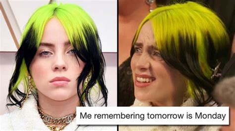 The Funniest Billie Eilish Reaction Memes From The Oscars Popbuzz