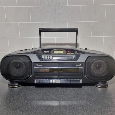 Vintage Aiwa Csd Xw Ghetto Blaster Boombox Cd Stereo Radio Cassette