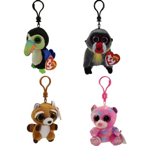 Ty Ty Beanie Boos Set Of 4 Summer 2018 Releases Key Clips Rusty