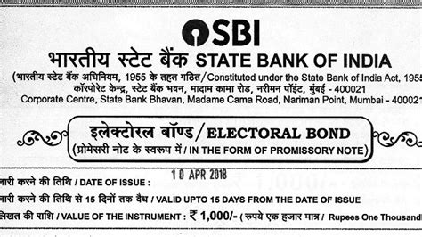 Sbi Sends Electoral Bonds Details To Election Commission The Hindu