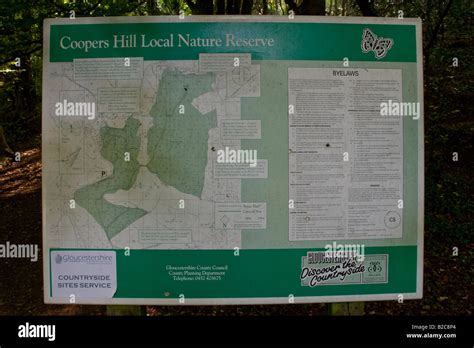 Coopers Hill Nature Reserve Information Panel Stock Photo Alamy