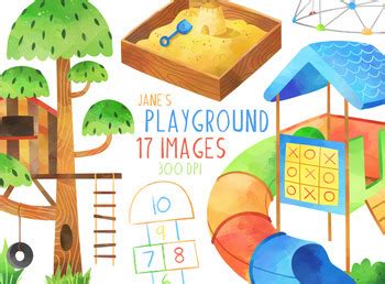 Watercolor Playground Clipart By Digitalartsi TPT