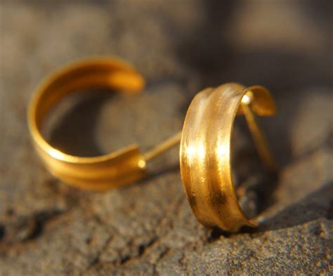 Gold Hoop Earring24k Gold Hoop Earring24k Gold Etsy