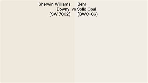 Sherwin Williams Downy Sw Vs Behr Solid Opal Bwc Side By