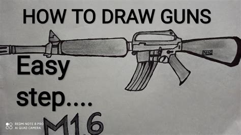 How To Draw Guns Easy Youtube