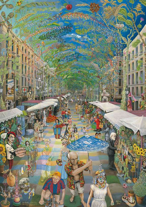 Las Ramblas, painted by Anthony Pilley