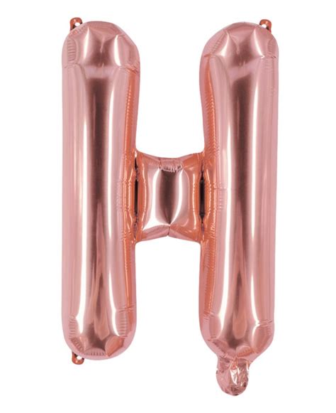 Ballon Mylar Lettre H Rose Gold Cm Fiesta Republic