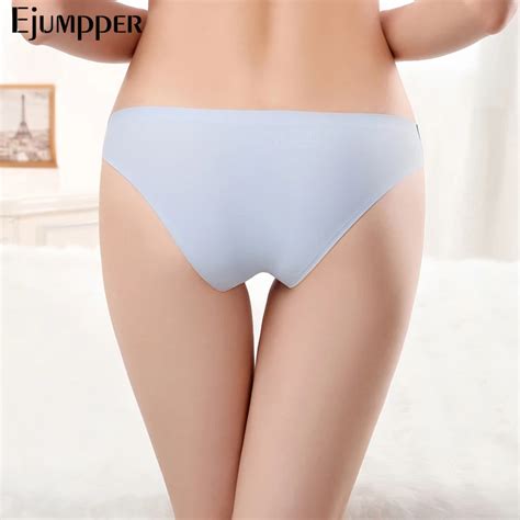 Ejumpper Pack Pcs Women Seamless Underwear Sexy Solid Basic Half