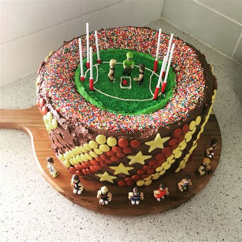 Afl Football Chocolate Smarties Piñata Cake Go Hawkes Go Hawthorn