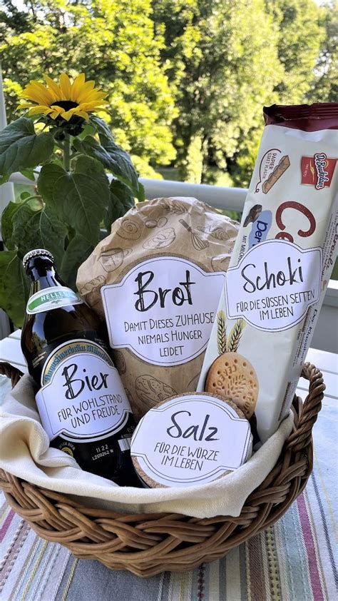 Für Bierliebhaber zur Einweihung Etiketten Salz Brot BIER Schoki