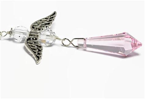 Swarovski Crystal Angel Sun Catcher Pendulum Suncatcher Pink Etsy