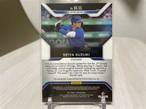 2022 Panini Prizm Baseball Seiya Suzuki Debute Signatures Silver Prizm