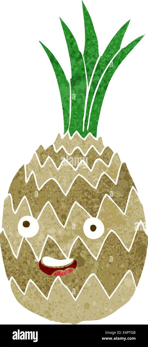 Cartoon Happy Pineapple Stock Vector Image And Art Alamy