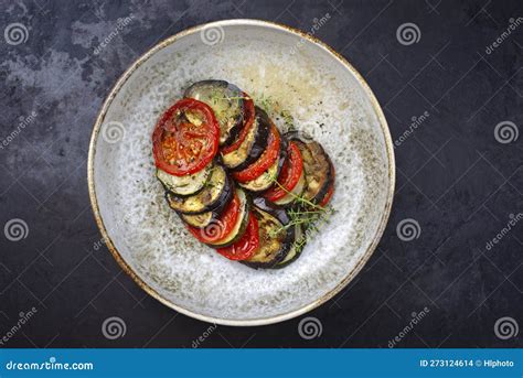 Traditional French Ratatouille With Tomatoes Eggplant And Zucchini In