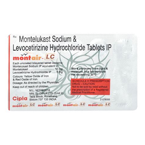 MONTAIR LC Tablet 15's : Price, Uses, Side Effects | Netmeds