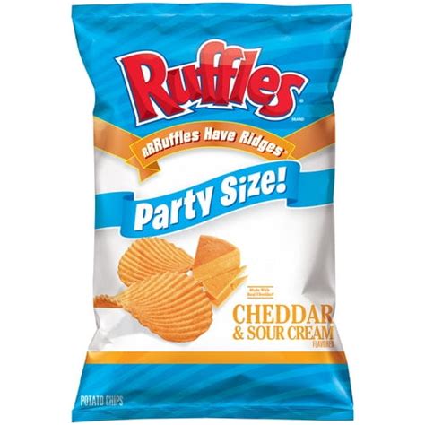 Ruffles Party Size Cheddar Sour Cream Potato Chips Oz Bag