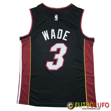 Camisetas Miami Heat Wade Negro Nba