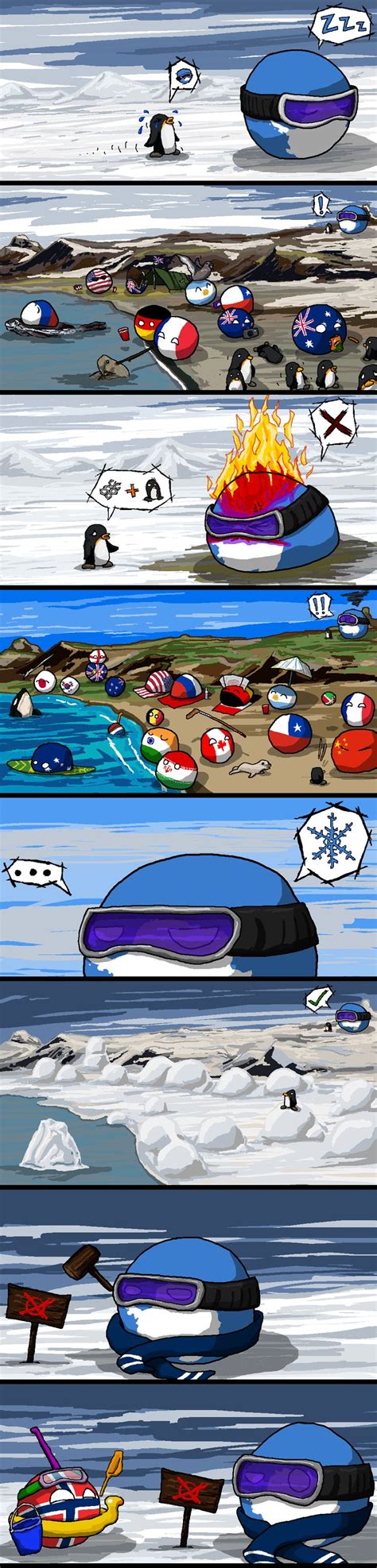 Topical Beach Resort Antarctica Norway By Yaddar Polandball