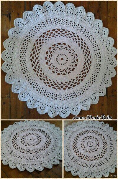 Doily Rugs With T Shirt Yarn Doily Rug Doily Patterns Crochet Doily Rug