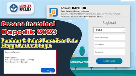 Tutorial Cara Instal Dan Registrasi Online Aplikasi Dapodik Youtube