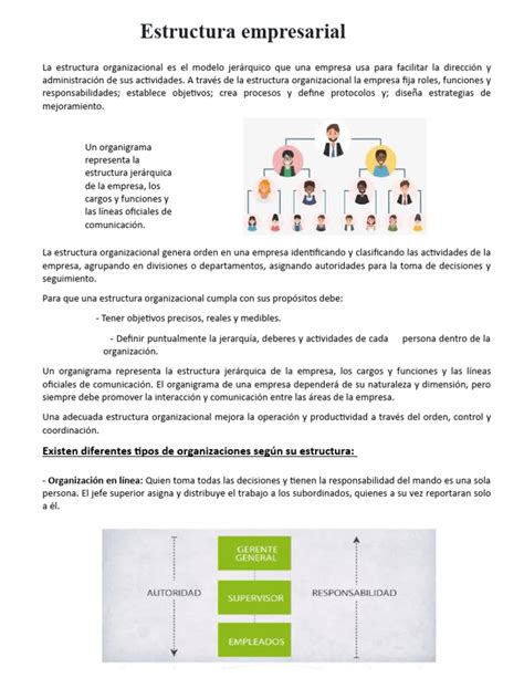 Estructura Empresarial Pdf Business Economias