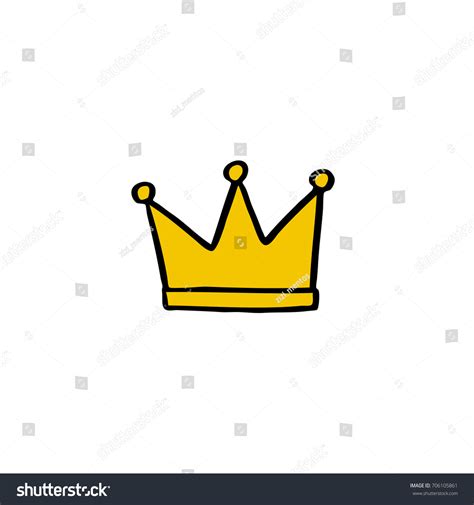 Crown Doodle Icon Stock Vector (Royalty Free) 706105861 | Shutterstock