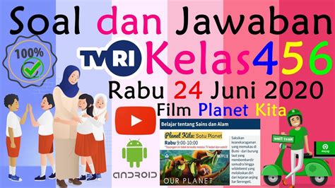 Soal Dan Jawaban Tvri Kelas 4 5 6 Sd Rabu 24 Juni 2020 YouTube