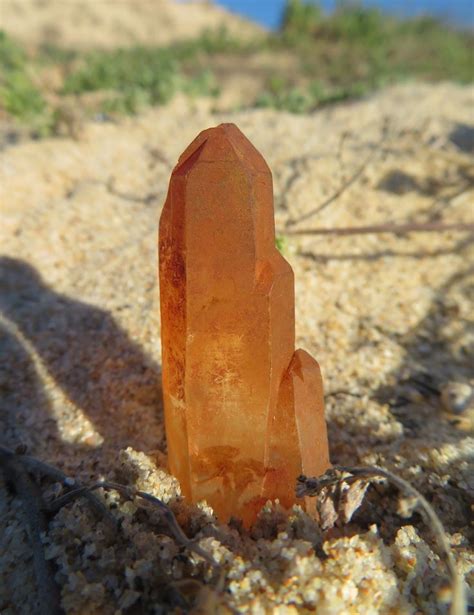 Wundersch Ner Mandarinenquarz Orangener Bergkristall Ca Gramm Cm