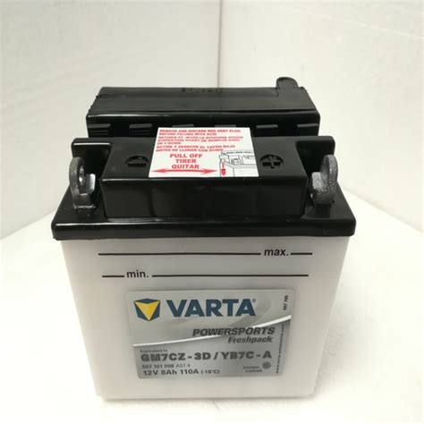 Varta Yb C A Funstart Wet Motorcycle Battery Yb Ca V Ah