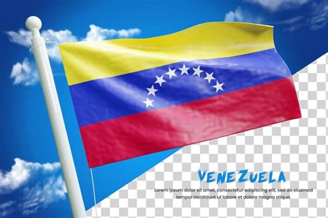 Premium PSD Venezuela Realistic Flag 3d Render Isolated Or 3d