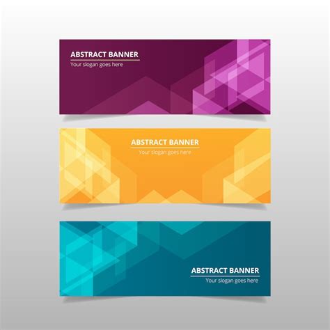 Free Vector Colorful Abstract Banners