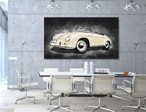 Leinwand Bild Porsche Speedster Auto Abstrakt Wand Bilder Kunstdruck