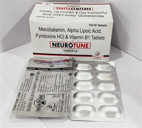 Mecobalamin Mcg Alpha Acid Mg Pyridoxine Mg Folic Acid