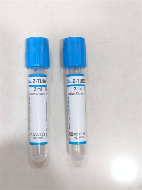 Non Vacuum Tube Sodium Citrate Ml For Clinical Size X Mm