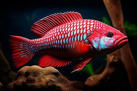 Premium Photo The Exquisite Super Red Arowana A Rare Endemic Fish