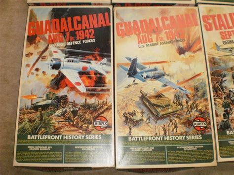 ALL 8 VINTAGE AIRFIX BATTLE FRONT DIORAMA H0 00 KITS UNBUILT ATTACK ...