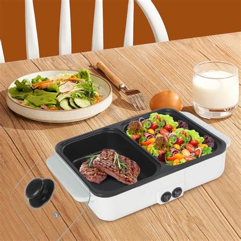 Elektrisk Hot Pot Med Grill Shabu Shabu Gryta Med Grill I Inomhus NonStick Shabu Shabu
