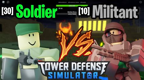 30 Soldier Vs 10 Militant Epic Comparison Tower Defense