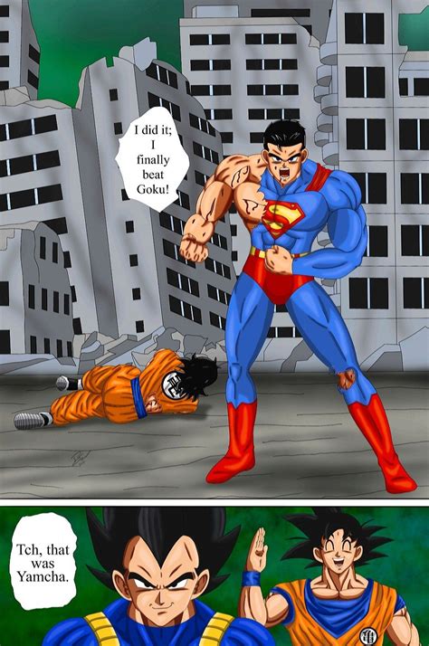 Superman Vs Yamcha But He Thought It Was Goku Dragon Ball Super Funny Goku Vs Superman Dbz