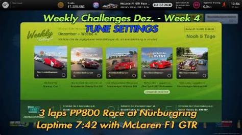 GT7 Weekly Challenges PP800 Race And Tune Settings With McLaren F1