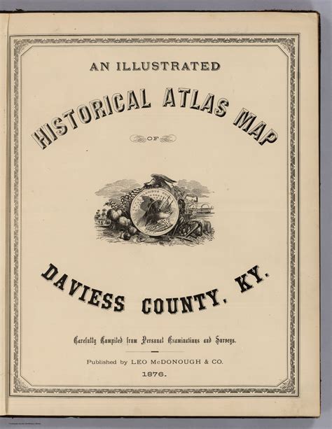 (Title Page to) An Illustrated Historical Atlas Map Of Daviess County ...