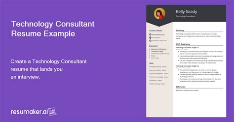 Technology Consultant Resume Examples Template And 20 Tips