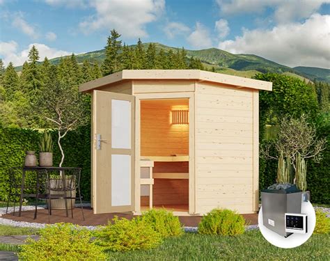 Karibu Gartensauna Mikka 9kW Saunaofen Externe Steuerung Easy