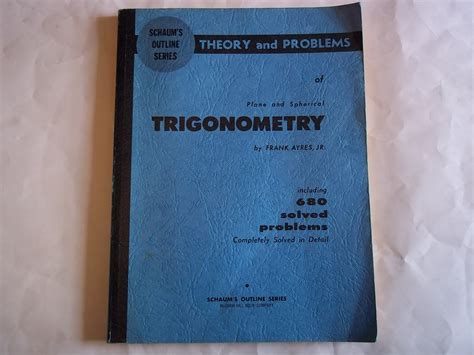Schaums Outline Of Trigonometry 5th Edition Schaums Outline Series By Moyer Robert Ayres Frank 5th Fifth Edition Paperback20121127 9