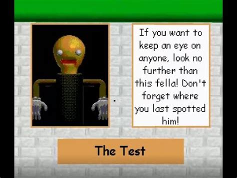 New Character The Test Baldi S Basics Plus YouTube