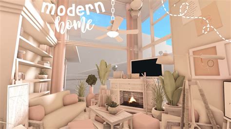 Bloxburg Modern Blush Getaway House Build Youtube