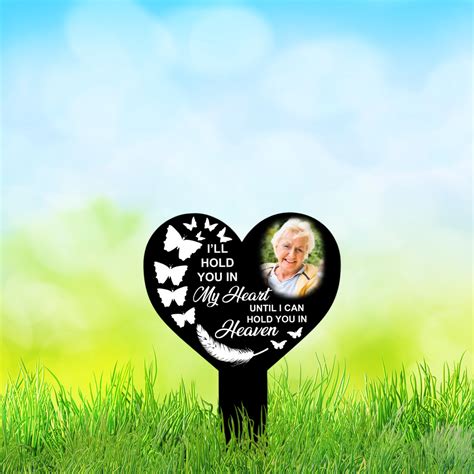 Loss Of Loved Ones Memorial Grave Stake Photo Grave Marker Heart