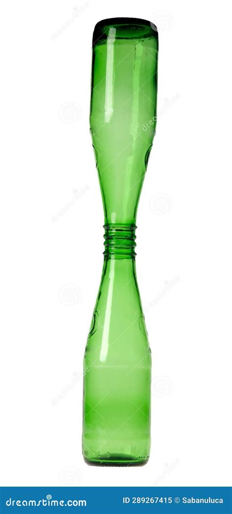 Green Glass Bottles Isolated On A White Background Stock Image Image