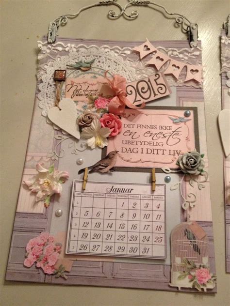 Kalender Scrapbooking Vintage Cards Handmade Calendar Craft Diy