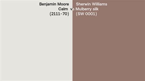 Benjamin Moore Calm 2111 70 Vs Sherwin Williams Mulberry Silk Sw